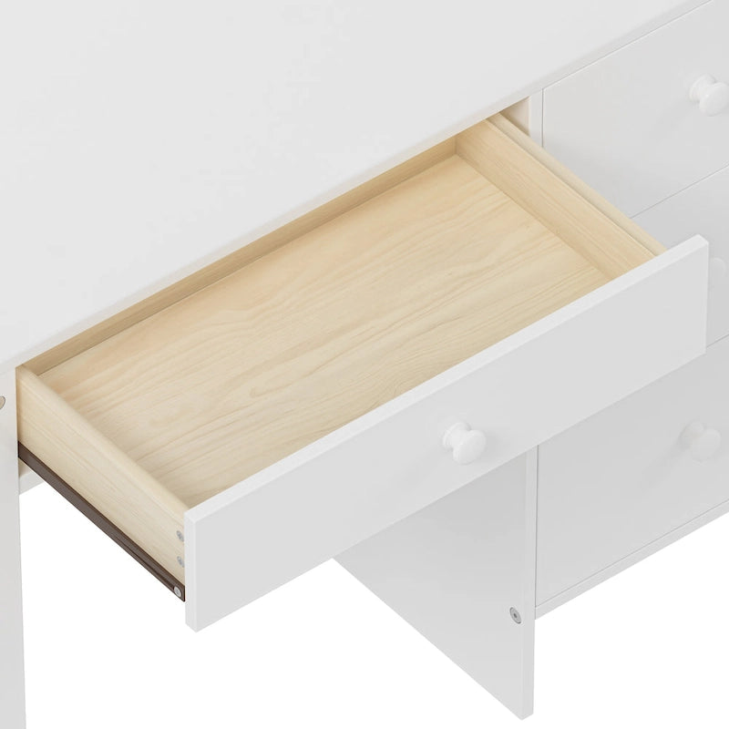 White / Espresso | Retro Writing Desk & Chair Set | 1-Person