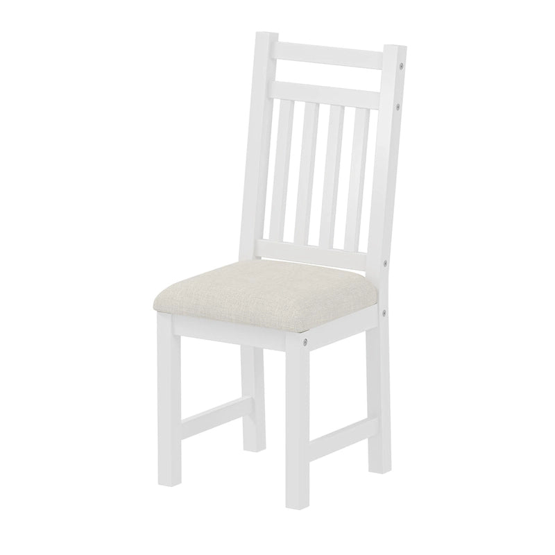 White / Espresso | Retro Writing Desk & Chair Set | 1-Person