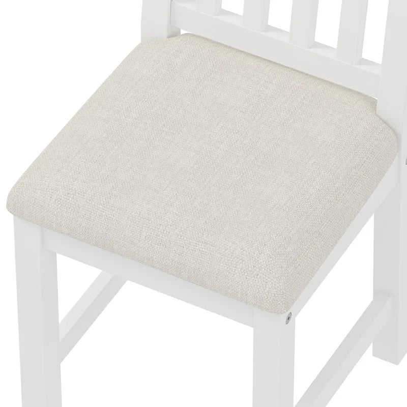 White / Espresso | Retro Writing Desk & Chair Set | 1-Person