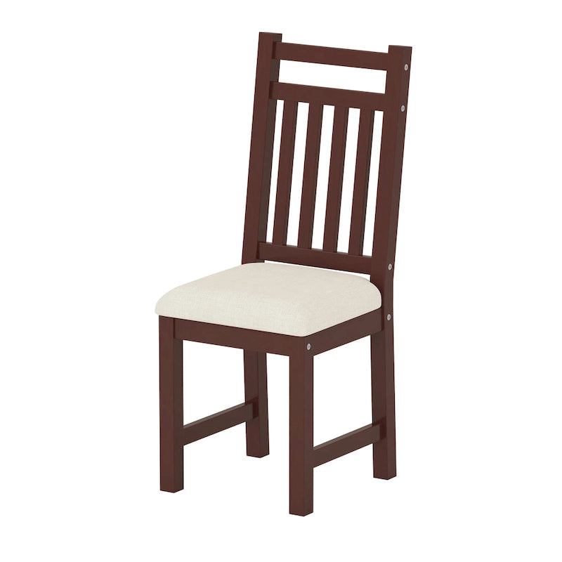 White / Espresso | Retro Writing Desk & Chair Set | 1-Person