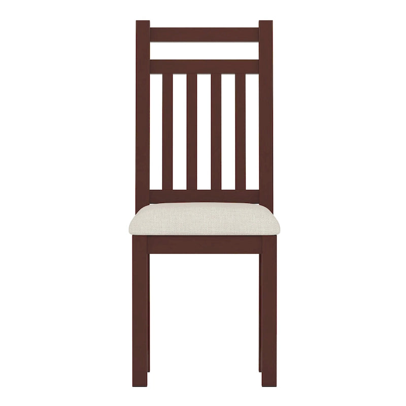White / Espresso | Retro Writing Desk & Chair Set | 1-Person