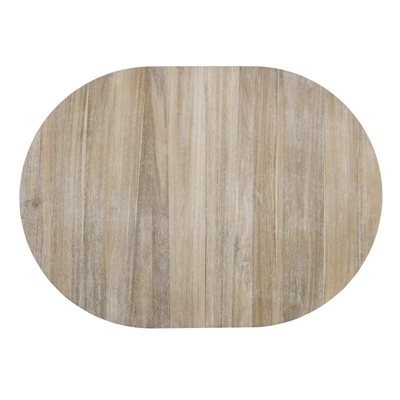 Natural / Walnut Round Extendable Dining Table Set, 5-Piece for 4