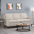 Beige / Charcoal / Light Blush Modern 3-Seat Fabric Sofa