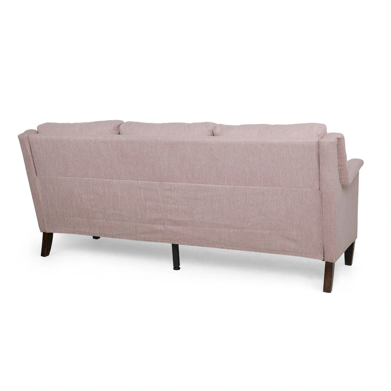 Beige / Charcoal / Light Blush Modern 3-Seat Fabric Sofa