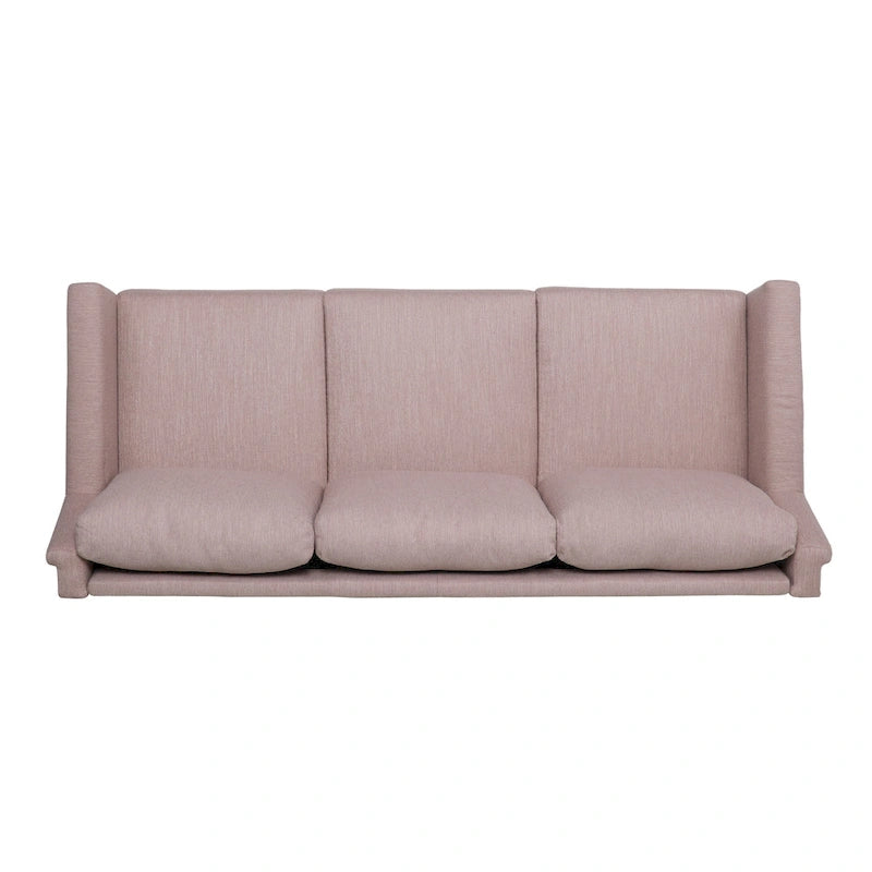 Beige / Charcoal / Light Blush Modern 3-Seat Fabric Sofa