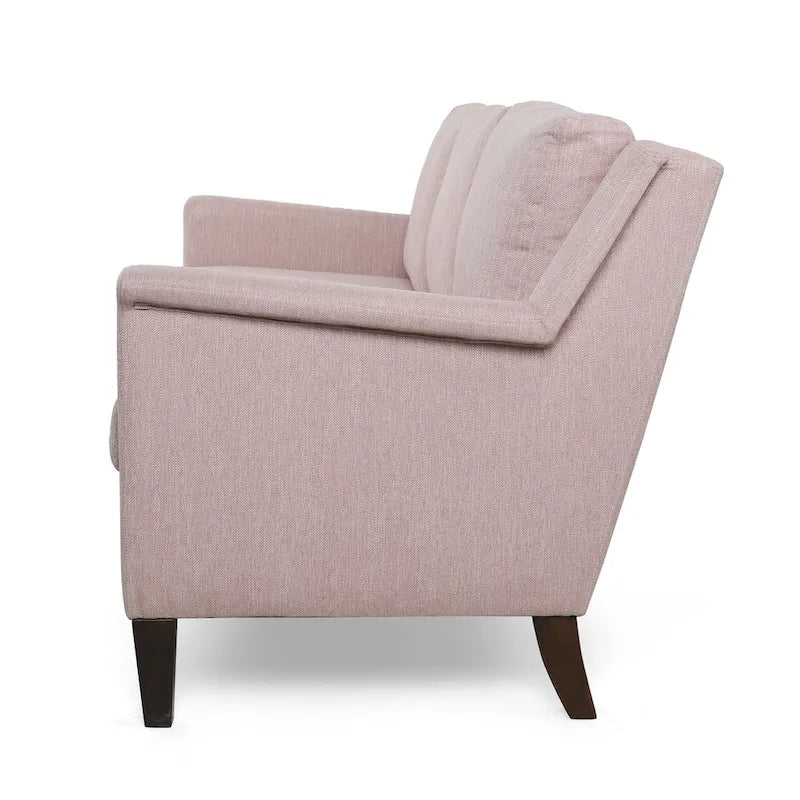Beige / Charcoal / Light Blush Modern 3-Seat Fabric Sofa
