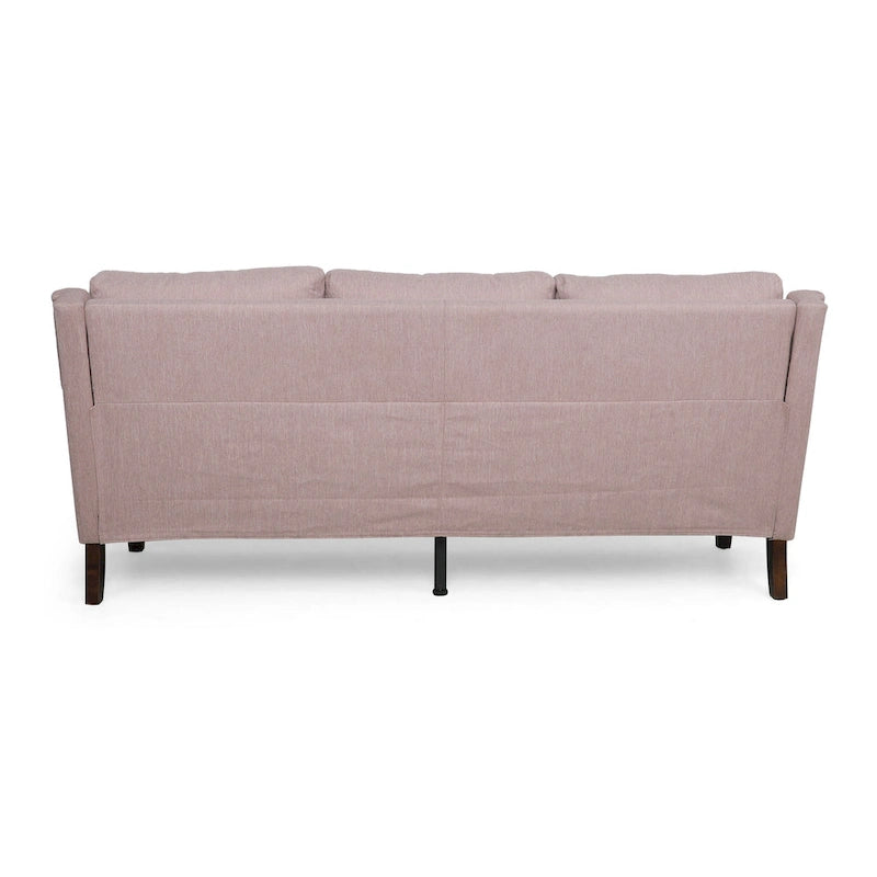 Beige / Charcoal / Light Blush Modern 3-Seat Fabric Sofa