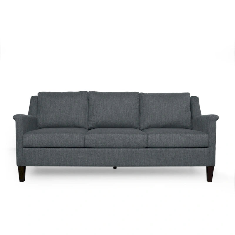 Beige / Charcoal / Light Blush Modern 3-Seat Fabric Sofa