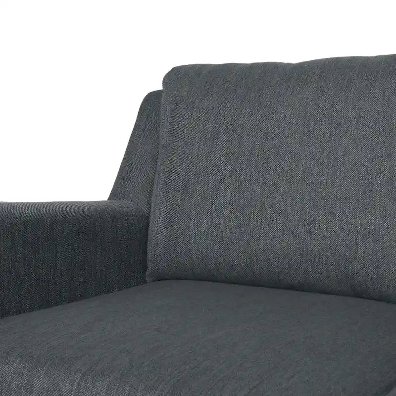 Beige / Charcoal / Light Blush Modern 3-Seat Fabric Sofa