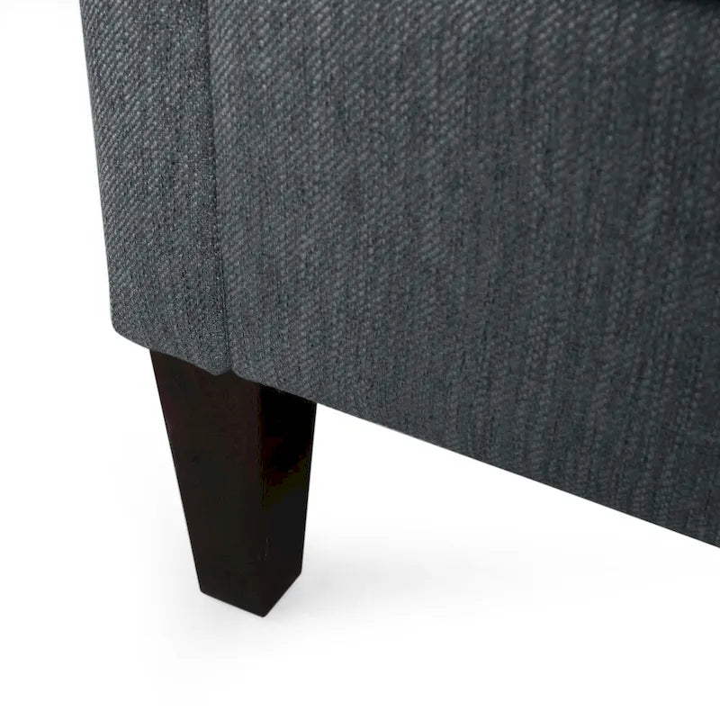 Beige / Charcoal / Light Blush Modern 3-Seat Fabric Sofa