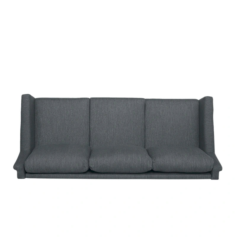 Beige / Charcoal / Light Blush Modern 3-Seat Fabric Sofa