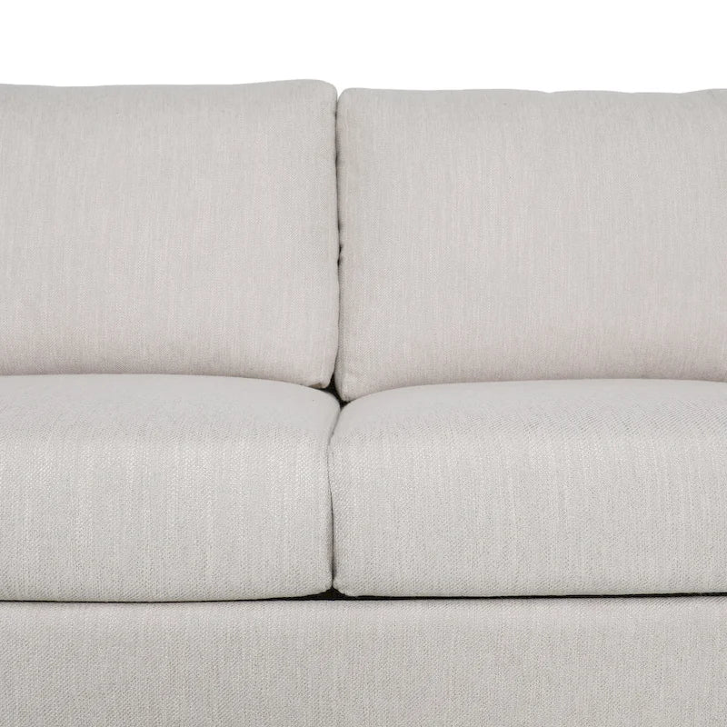 Beige / Charcoal / Light Blush Modern 3-Seat Fabric Sofa