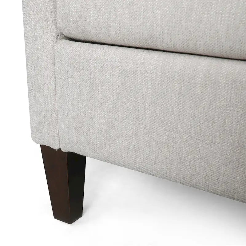 Beige / Charcoal / Light Blush Modern 3-Seat Fabric Sofa