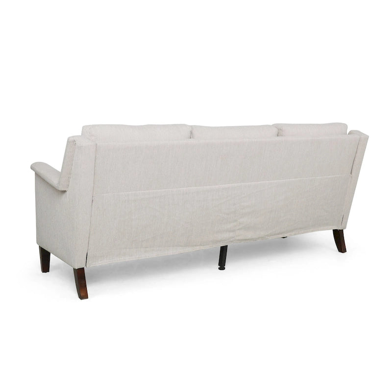 Beige / Charcoal / Light Blush Modern 3-Seat Fabric Sofa
