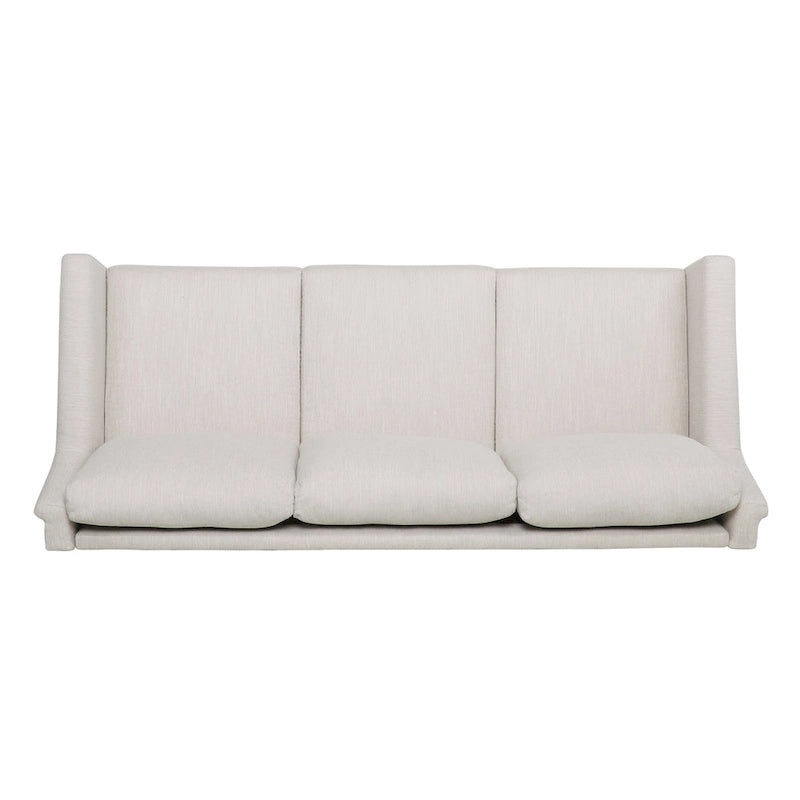 Beige / Charcoal / Light Blush Modern 3-Seat Fabric Sofa