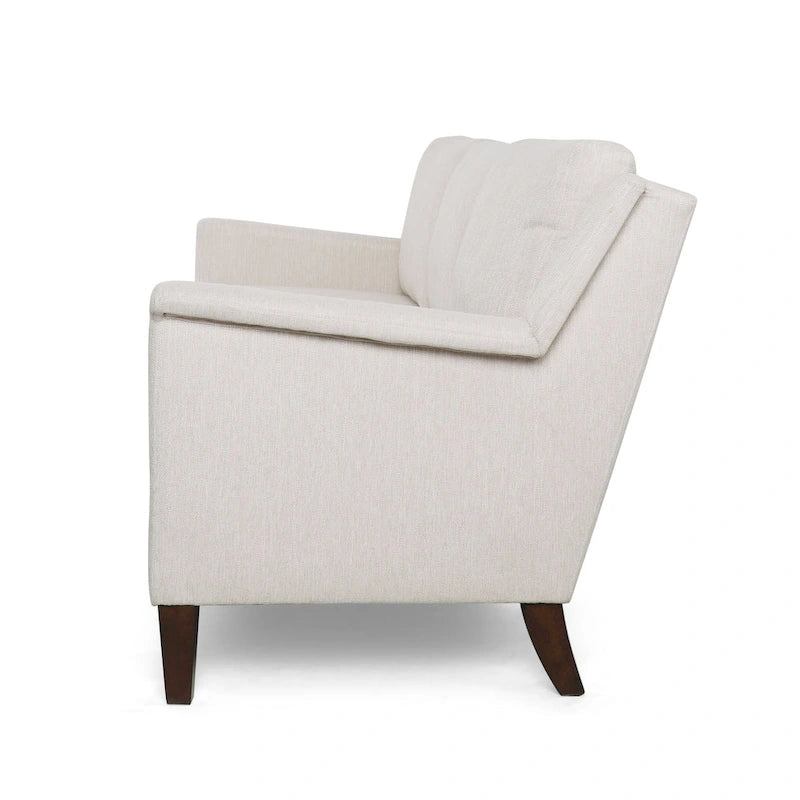 Beige / Charcoal / Light Blush Modern 3-Seat Fabric Sofa