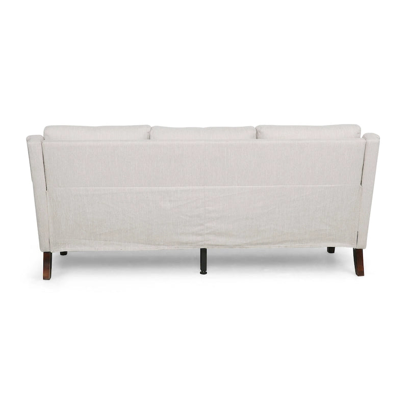 Beige / Charcoal / Light Blush Modern 3-Seat Fabric Sofa