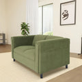 Mid-Century Modern Loveseat – Upholstered, Solid Wood Frame, 2-Seat