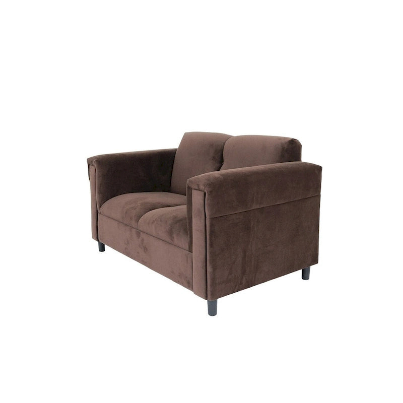 Mid-Century Modern Loveseat – Upholstered, Solid Wood Frame, 2-Seat