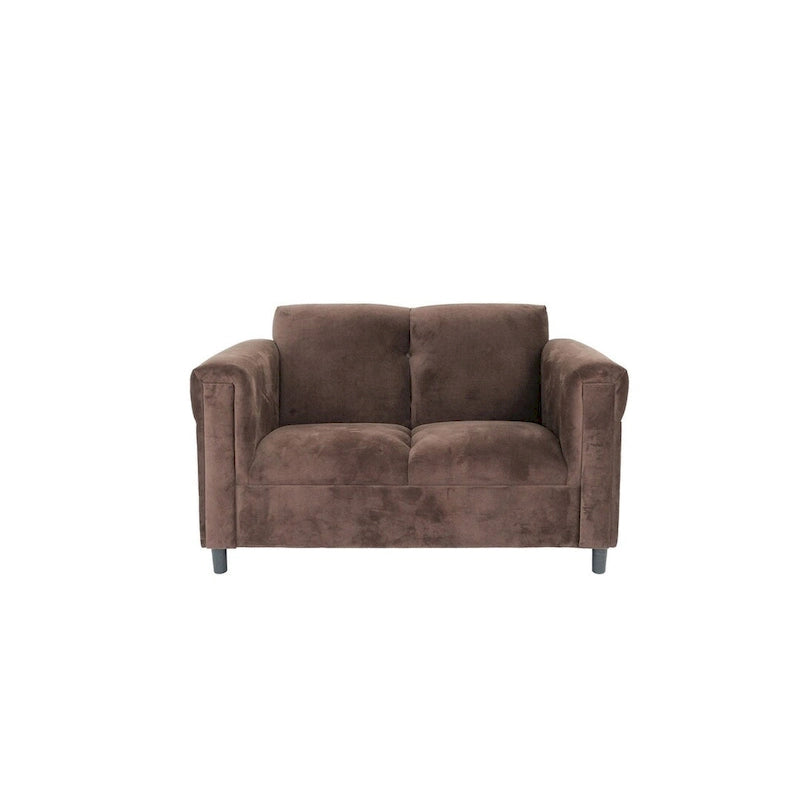 Mid-Century Modern Loveseat – Upholstered, Solid Wood Frame, 2-Seat