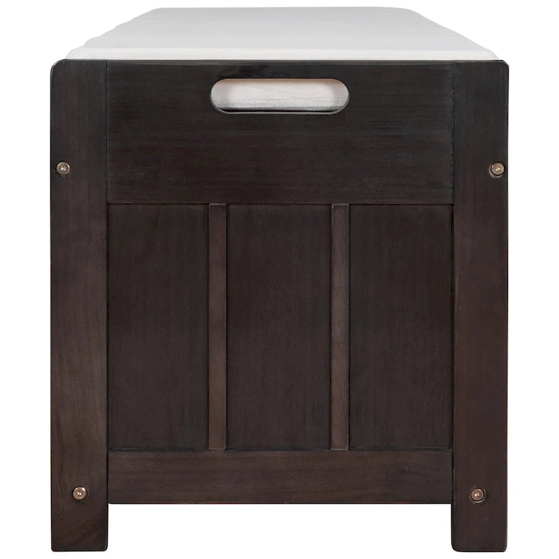 Rustic Shutter-Door Storage Bench – Grey Wash / Antique Navy / White / Espresso – Seats 2