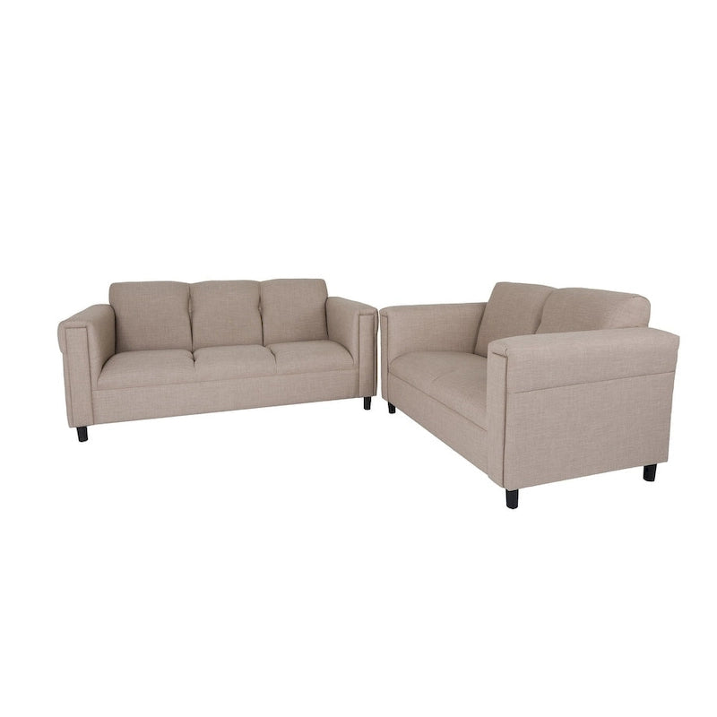 Toast Mid-Century Modern Sofa & Loveseat Set (2+3 Seater)