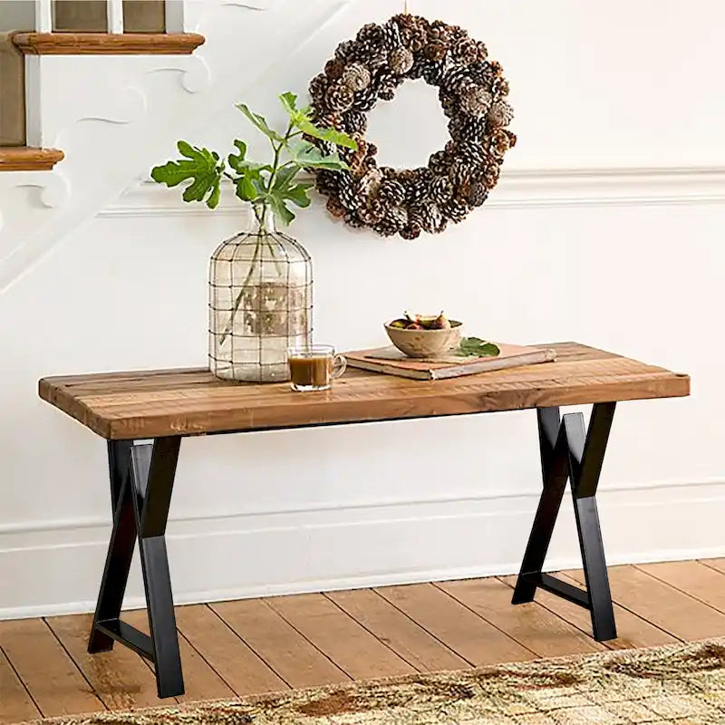 Black W-Type Rectangular Table Legs, Heavy Duty, Set of 4