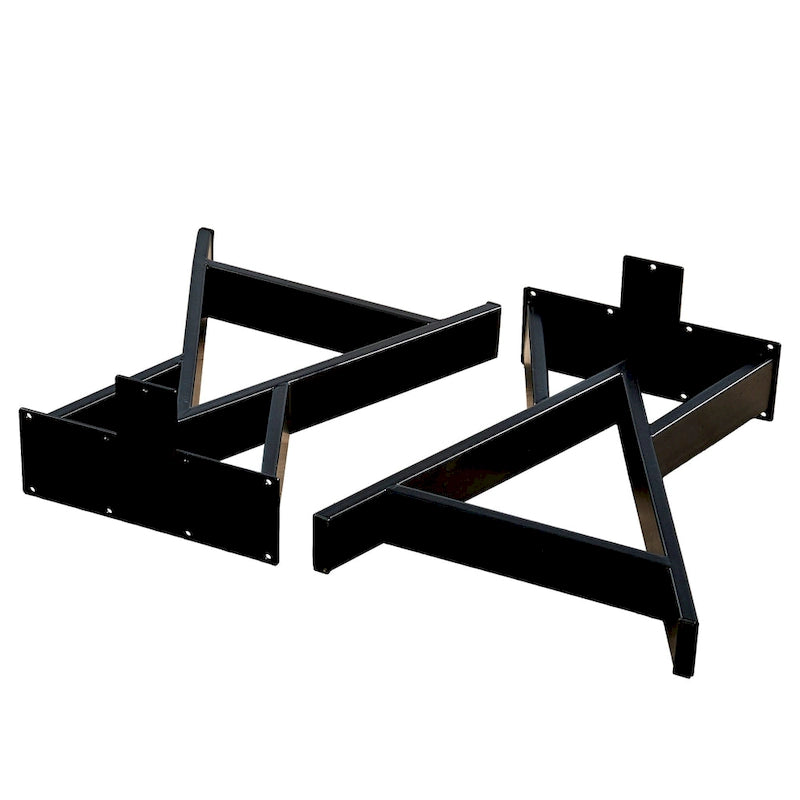 Black W-Type Rectangular Table Legs, Heavy Duty, Set of 4
