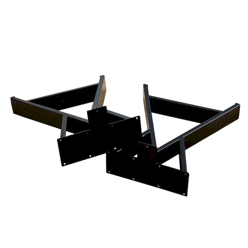 Black W-Type Rectangular Table Legs, Heavy Duty, Set of 4