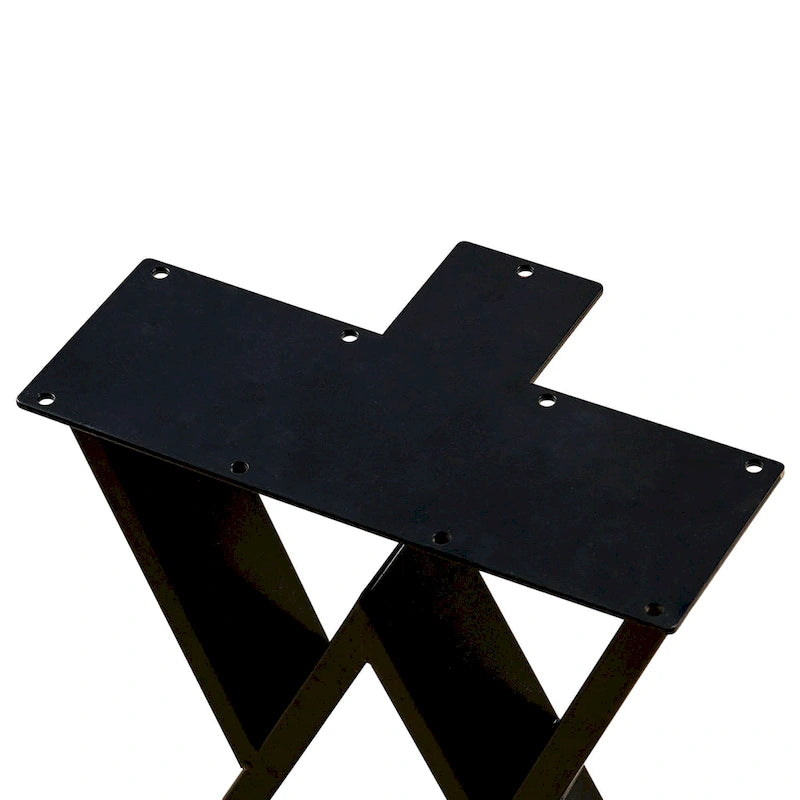 Black W-Type Rectangular Table Legs, Heavy Duty, Set of 4