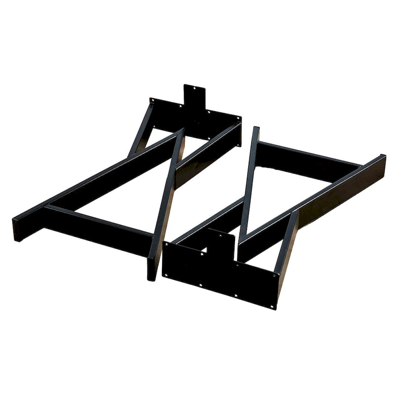 Black W-Type Rectangular Table Legs, Heavy Duty, Set of 4