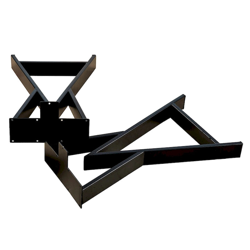 Black W-Type Rectangular Table Legs, Heavy Duty, Set of 4