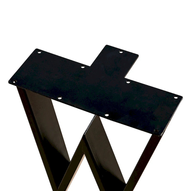 Black W-Type Rectangular Table Legs, Heavy Duty, Set of 4