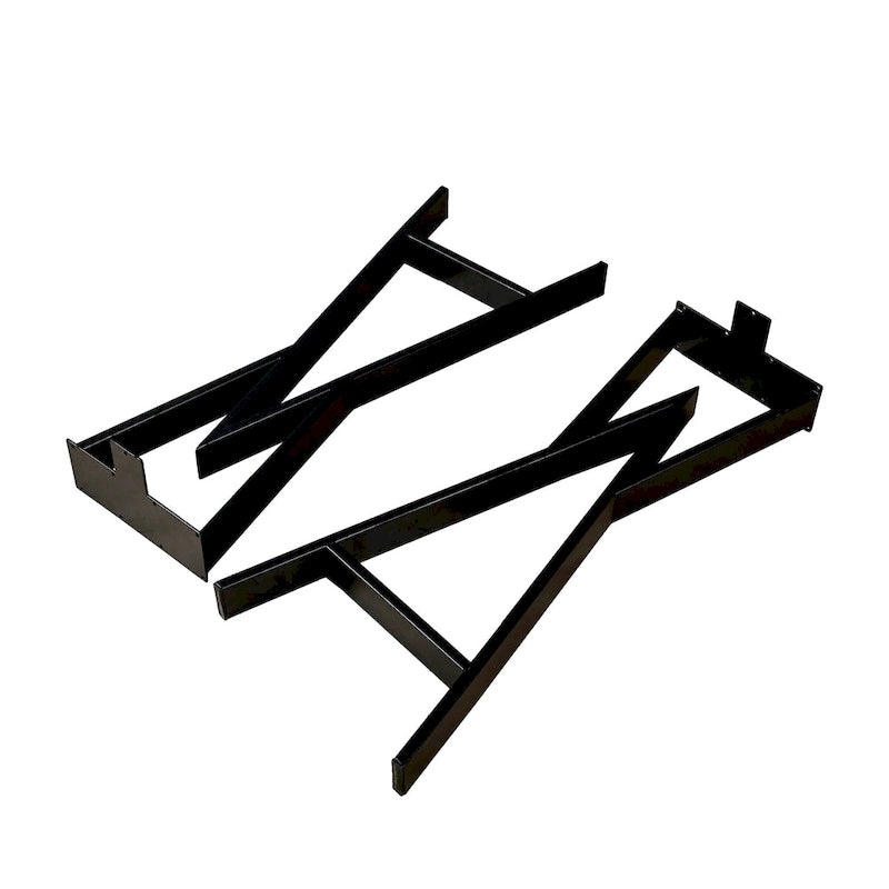 Black W-Type Rectangular Table Legs, Heavy Duty, Set of 4