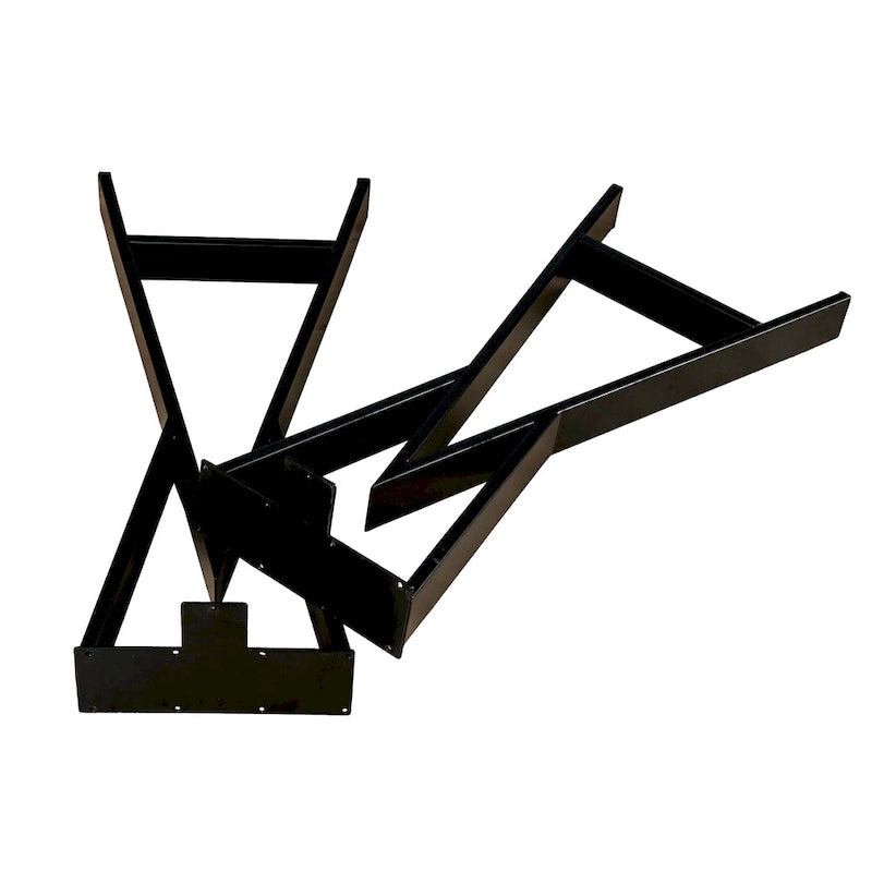 Black W-Type Rectangular Table Legs, Heavy Duty, Set of 4
