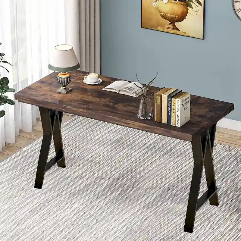 Black W-Type Rectangular Table Legs, Heavy Duty, Set of 4