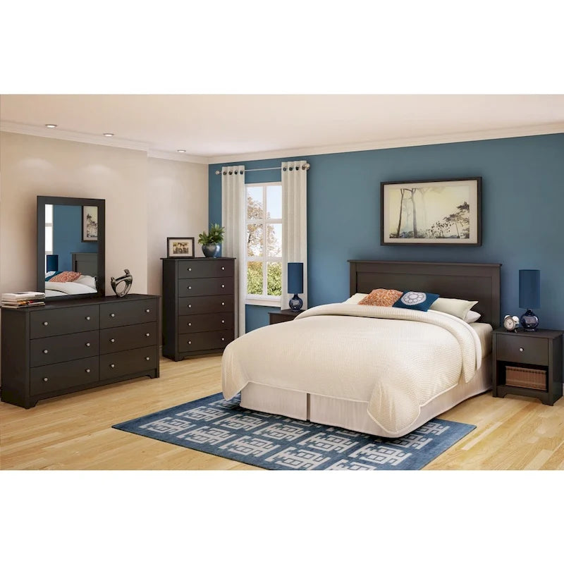 6-Drawer Double Dresser | Soft Gray, Pure Black, Pure White, Chocolate, Cherry | For 2