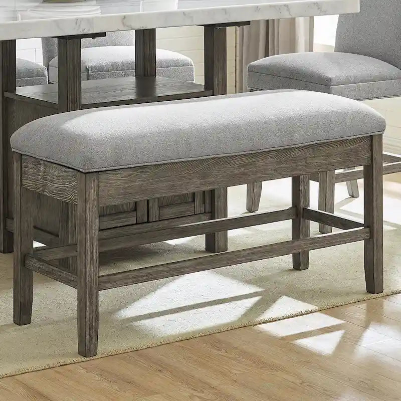 Driftwood Counter Storage Bench, Single, Backless