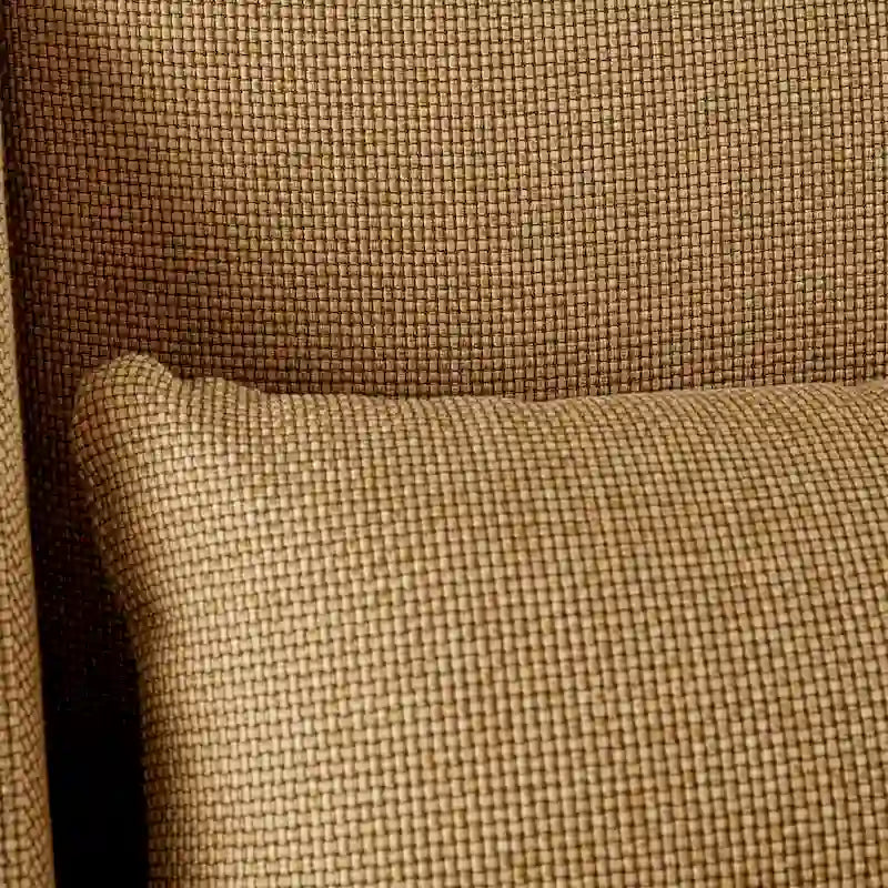 Mustard Yellow & Pecan Upholstered Lounge Chair, Single Seat