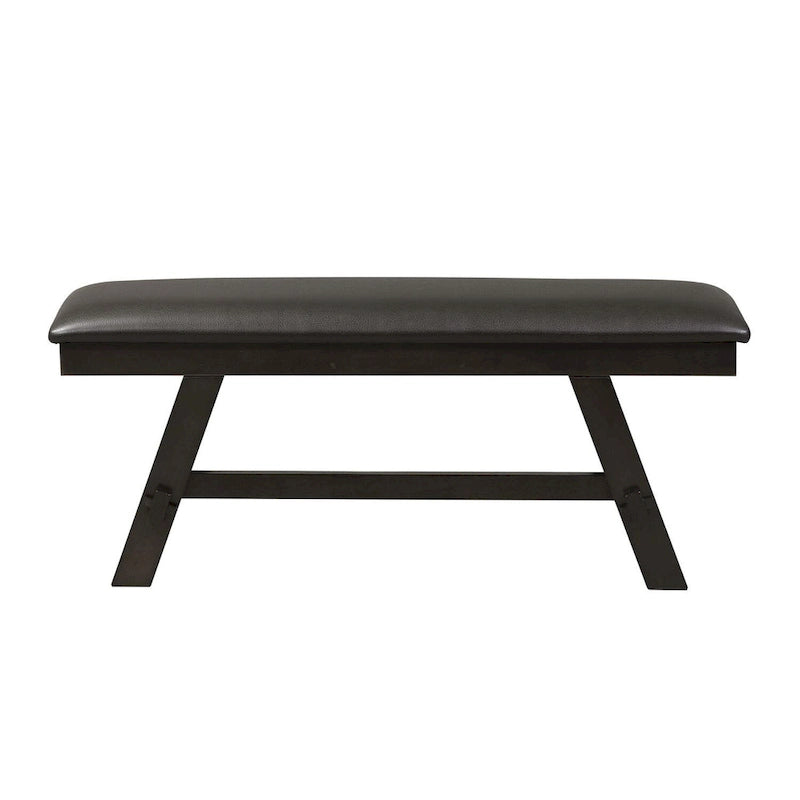 Espresso / Grey Transitional Upholstered Bench – Seats 1