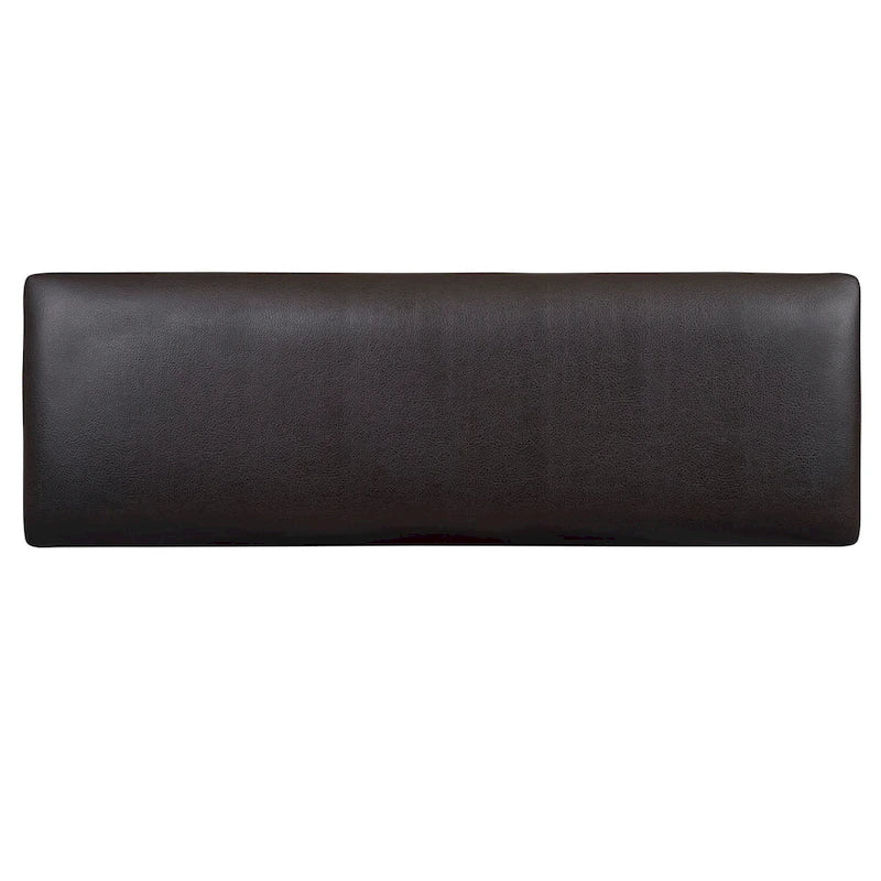 Espresso / Grey Transitional Upholstered Bench – Seats 1