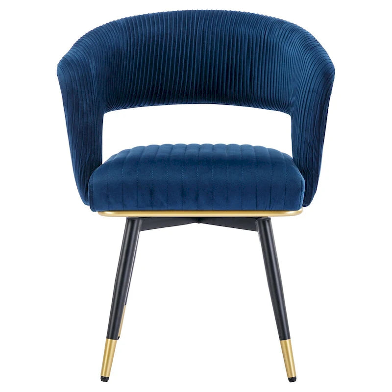 Grey/Blue/Green Velvet Swivel Dining Chair with Arms, Set of 2