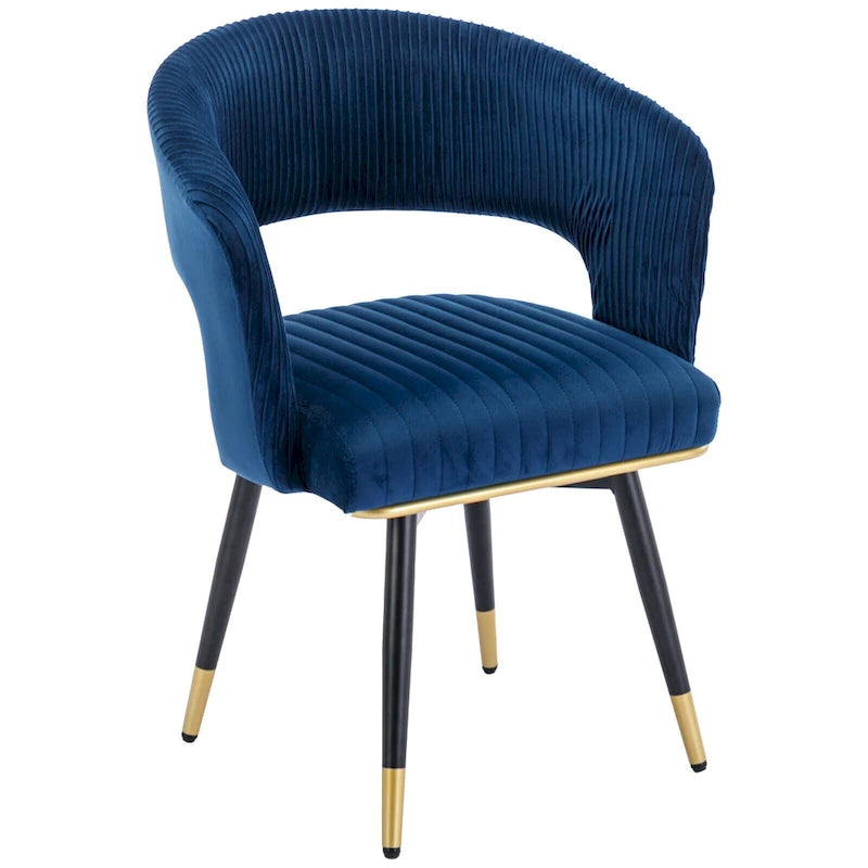 Grey/Blue/Green Velvet Swivel Dining Chair with Arms, Set of 2