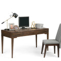 60" Mid-Century Writing Desk – Walnut / White / Light Golden Brown / Farmhouse Grey / Black | 1-Person