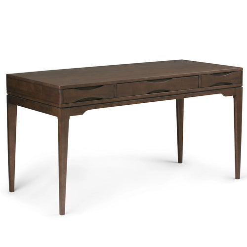 60" Mid-Century Writing Desk – Walnut / White / Light Golden Brown / Farmhouse Grey / Black | 1-Person