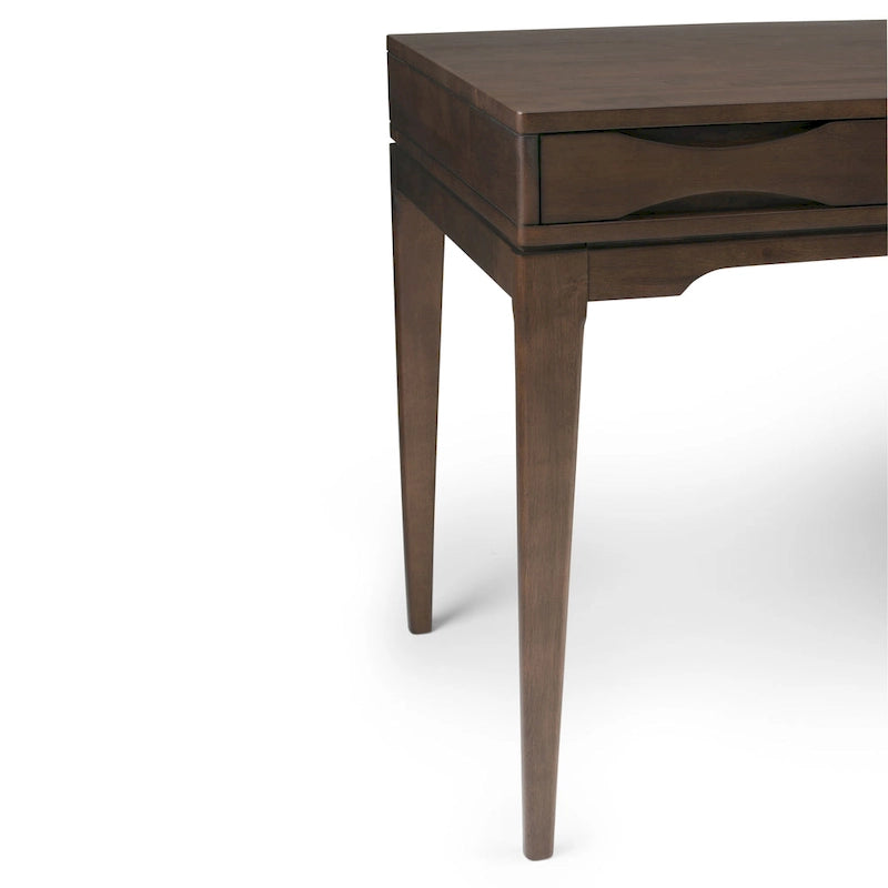60" Mid-Century Writing Desk – Walnut / White / Light Golden Brown / Farmhouse Grey / Black | 1-Person