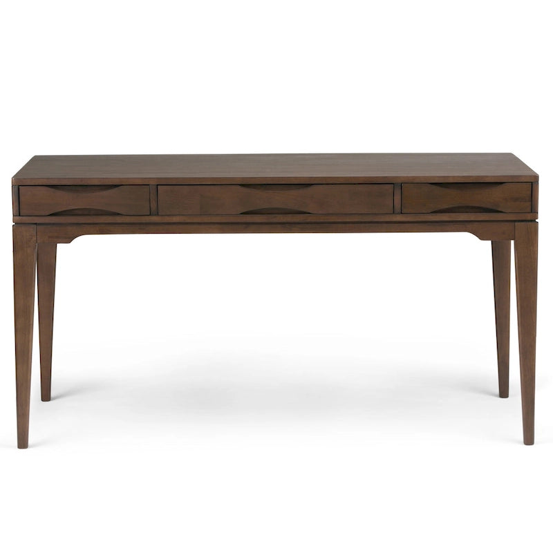 60" Mid-Century Writing Desk – Walnut / White / Light Golden Brown / Farmhouse Grey / Black | 1-Person