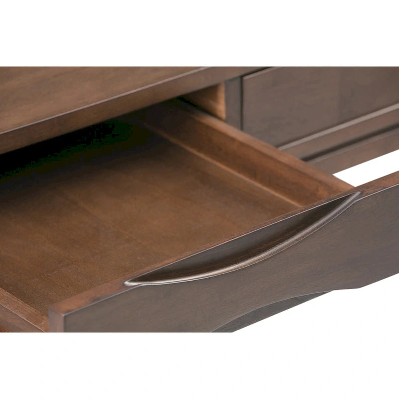 60" Mid-Century Writing Desk – Walnut / White / Light Golden Brown / Farmhouse Grey / Black | 1-Person