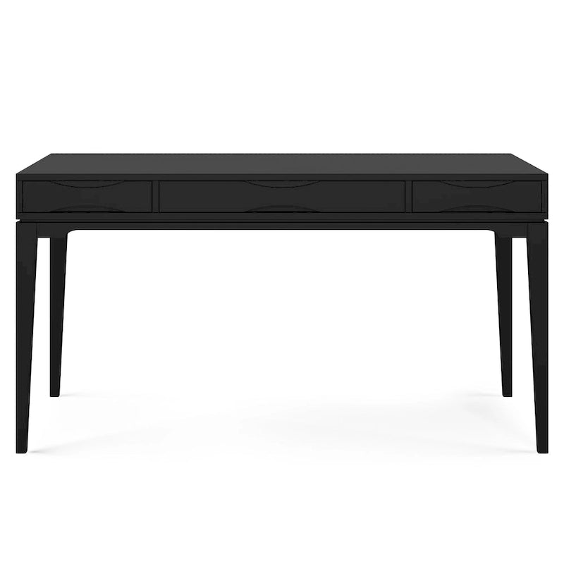 60" Mid-Century Writing Desk – Walnut / White / Light Golden Brown / Farmhouse Grey / Black | 1-Person