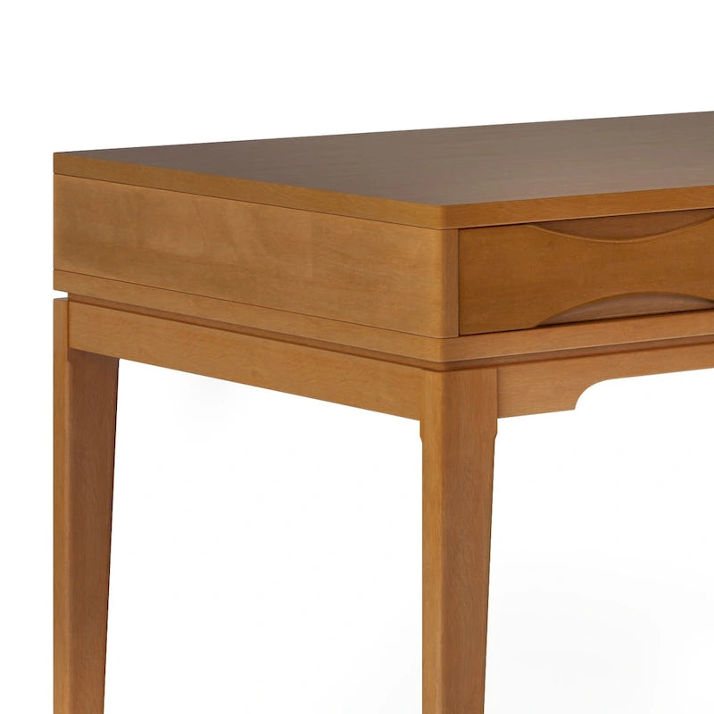 60" Mid-Century Writing Desk – Walnut / White / Light Golden Brown / Farmhouse Grey / Black | 1-Person